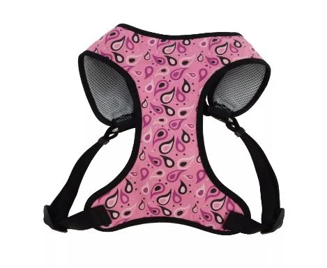 Reflective pet harness large-Coastal Pet Products Ribbon Designer Wrap Adjustable Dog Harness (Pink Paisley, Small - 5/8" X 19"-23")