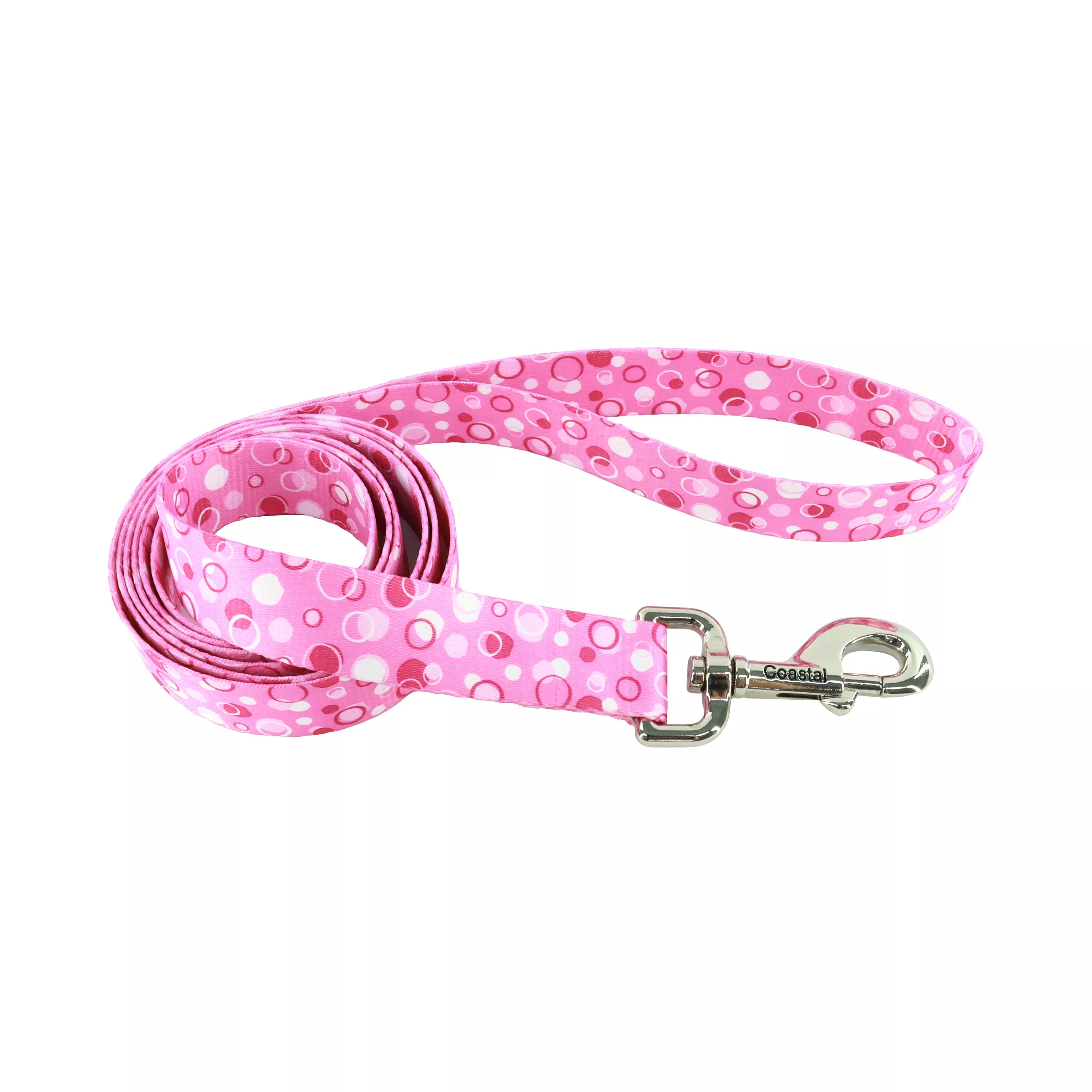 Interactive fetch pet toy-Coastal Styles Pink Dots Dog Leashes