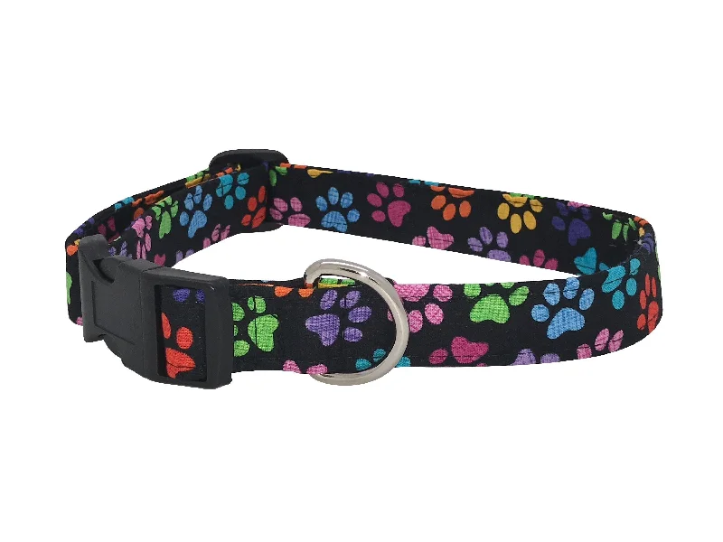 Skid-proof pet mat-Colorful Paws Dog Collar