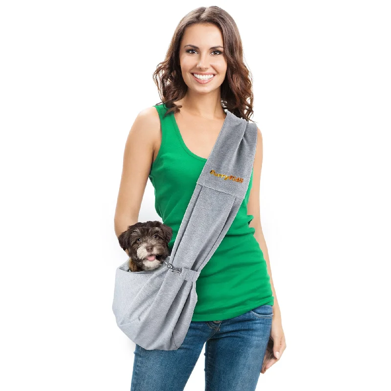 Natural bamboo pet bed-Furry Fido Classic Pet Sling - Grey