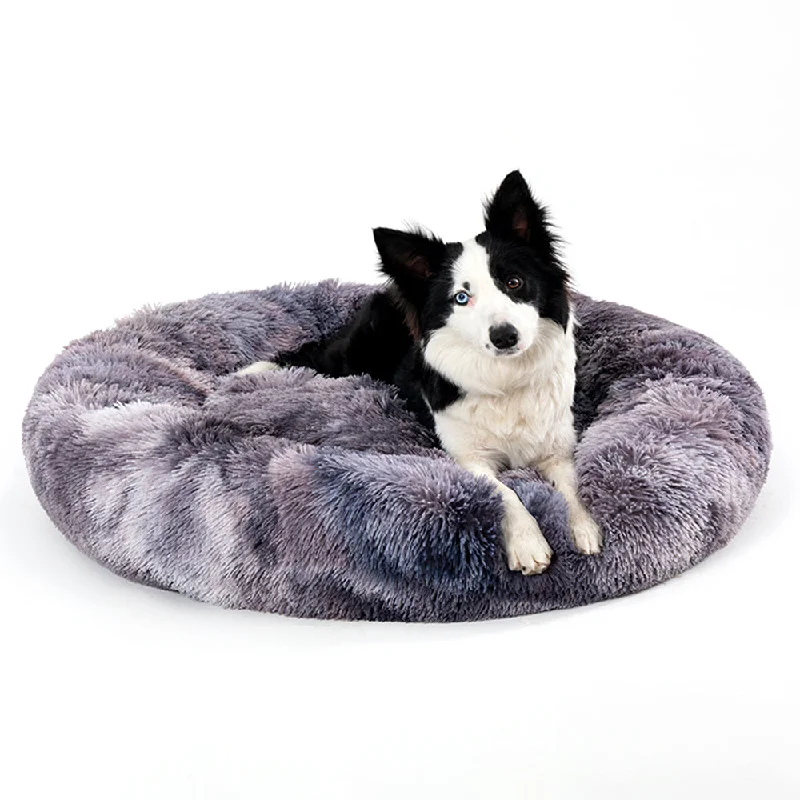 Mesh pet carrier sling-Cozy Plush Donut Dog Bed