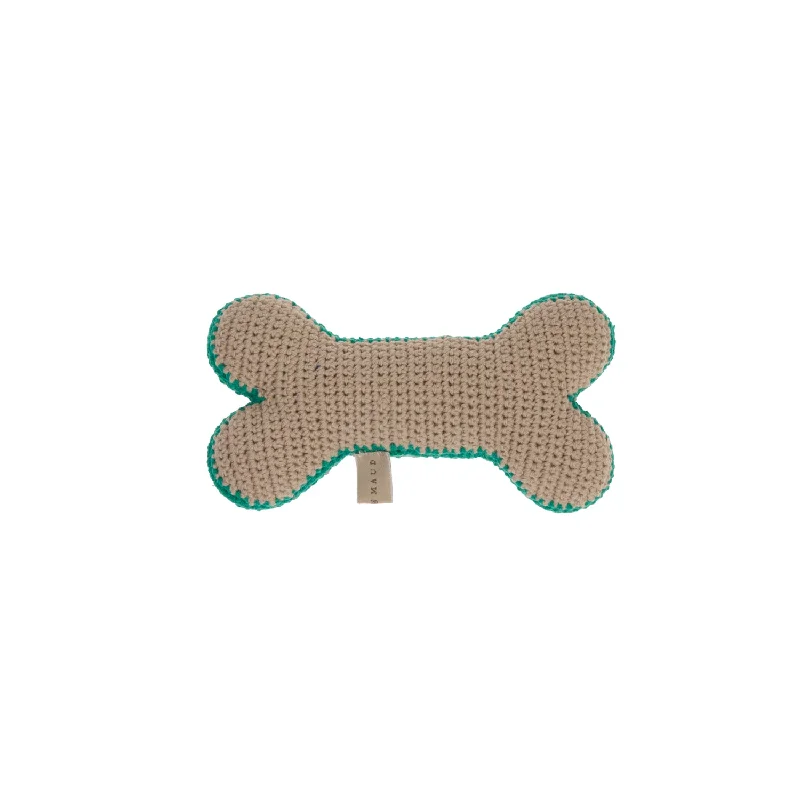 Silicone travel pet bowl-Crochet Bone Dog Toy