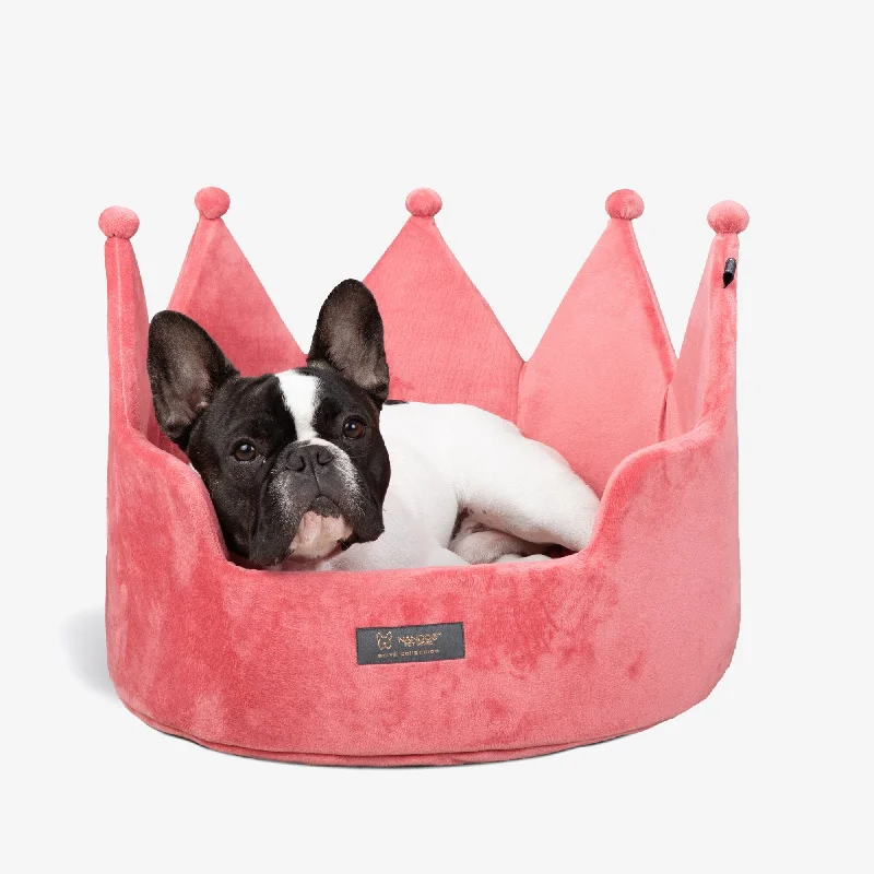 Strong pet tug rope-Crown Dog & Cat Fun Bed Prive Collection - Royal Pink