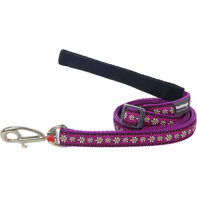 Stackable pet food bowl-Daisy Chain Purple Dog Leash