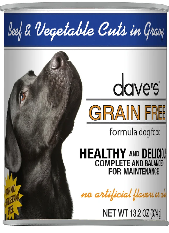 USB pet heating pad-Dave’s Grain Free Beef & Vegetable Cuts in Gravy Canned Dog Food