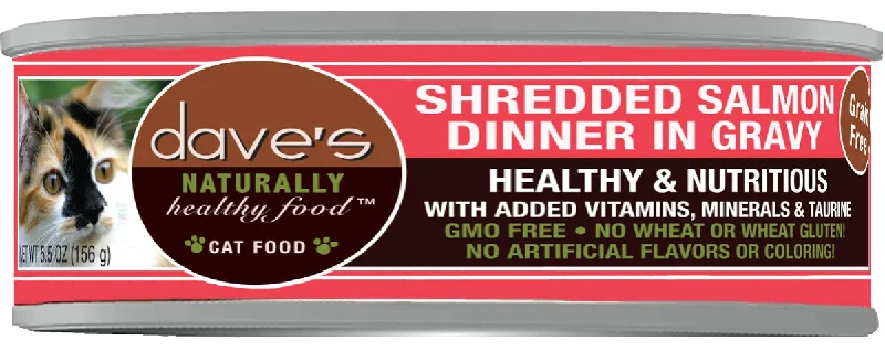 Rechargeable pet shear-Dave’s Naturally Healthy Grain Free Cat Food Shredded Salmon