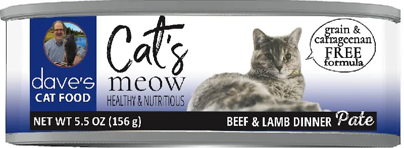 Recycled pet leash-Dave's Cat’s Meow Beef with Lamb Dinner Canned Cat Food