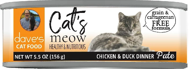 Wall-mounted cat perch-Dave's Cat’s Meow Chicken with Duck Canned Cat Food