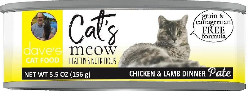 Stitched pet collar durable-Dave's Cat’s Meow Chicken with Lamb Canned Cat Food