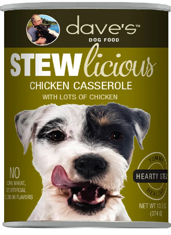 Airline-approved pet crate-Dave's Stewlicious Chicken Casserole Canned Dog Food