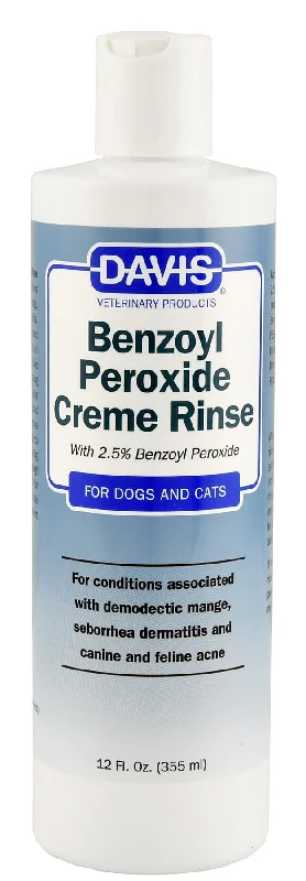 Shallow pet feeding bowl-Davis Benzoyl Peroxide Creme Rinse