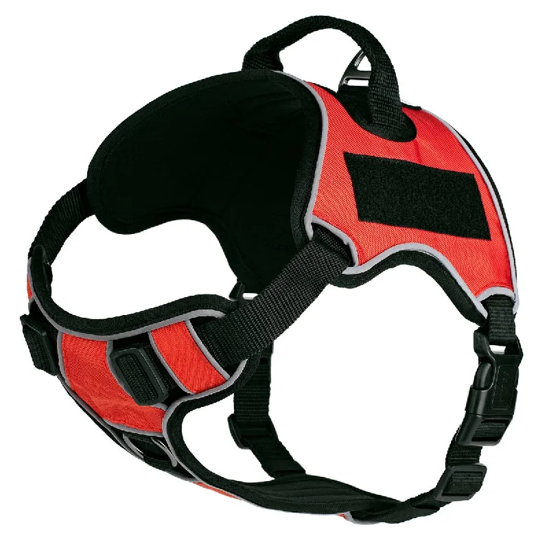 Durable pet water dish-Dogline Quest Multi-Purpose Dog Harness, Red, 15-18”