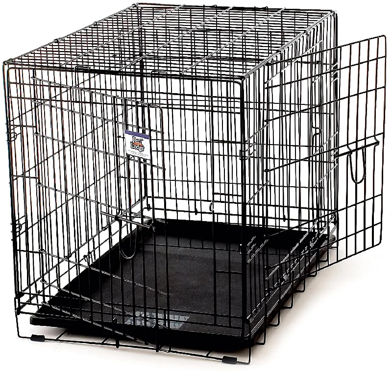 Wooden bird play stand-Double Door Wire Dog Crate