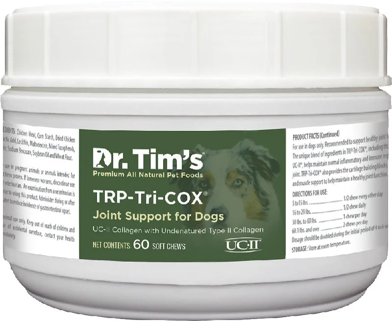 Insulated pet bed cover-Dr. Tim's TRP-Tri-COX Joint Support Dog Supplement