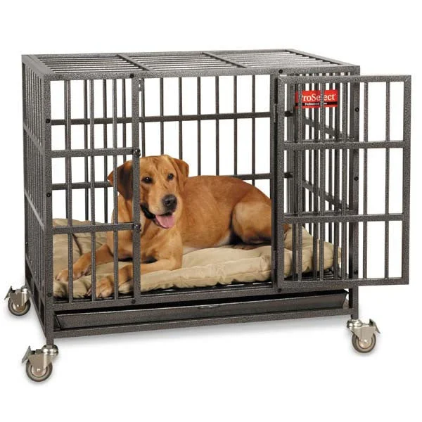 Padded dog winter coat-Empire Dog Crate Heavy Duty Dog Cage With Durable Bed