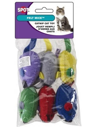 Grippy pet feeding mat-ETHICAL FELT MICE 6 PACK