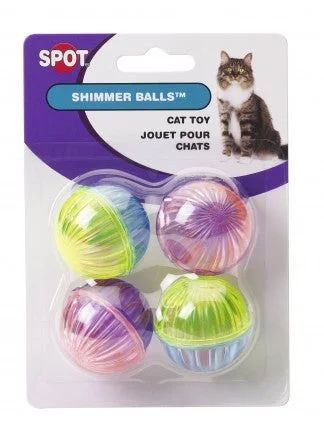 Durable dog squeak toy-ETHICAL SHIMMER BALLS 4PK