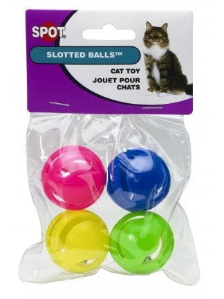 Gravity-fed pet fountain-ETHICAL SLOTTED BALLS 4 PACK