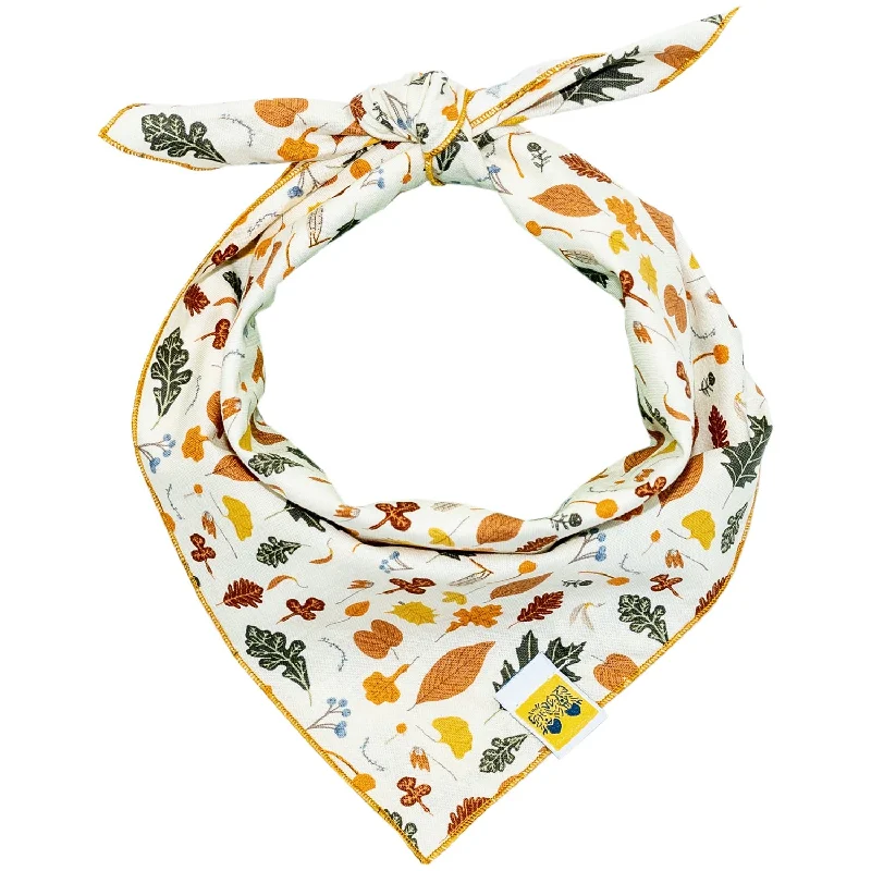 Safe pet chew ring-Falling Leaves Dog Bandana