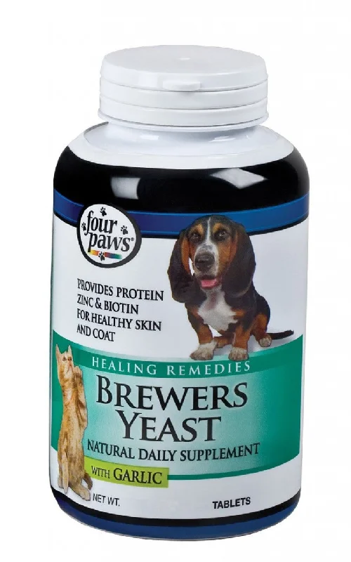 Insulated pet bed cover-Four Paws Brewers Yeast with Garlic 500 Tabs