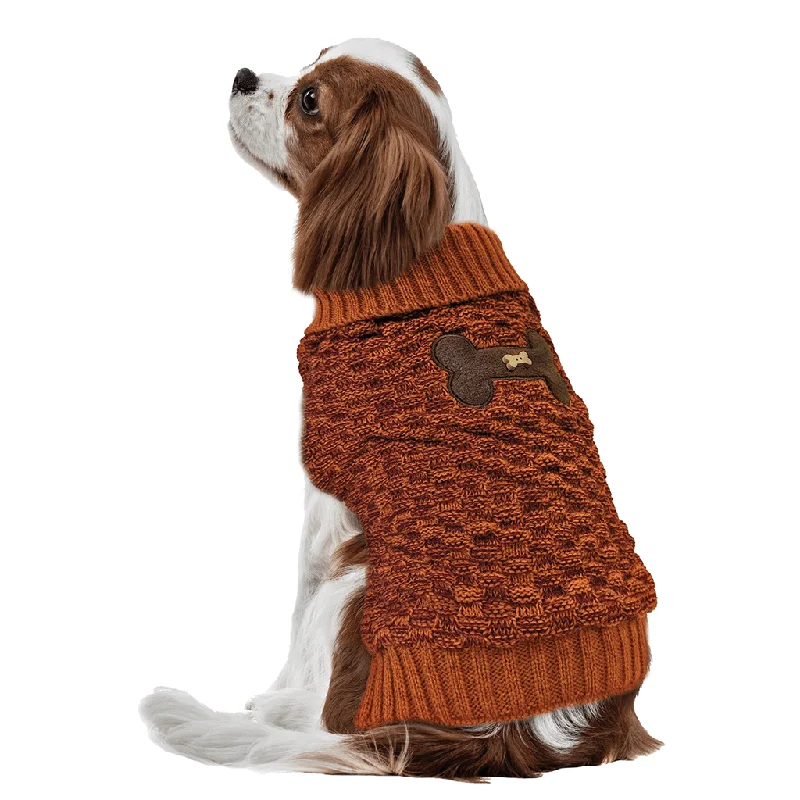 Furry pet bed cover-Fashion Pet by Ethical Bone Accent Orange Sweater