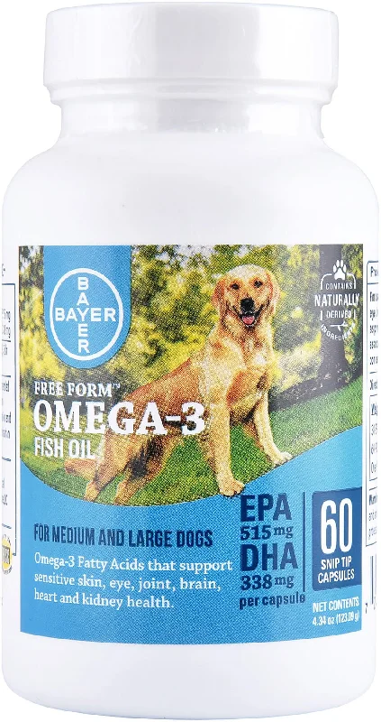 Memory foam pet bed-Free Form Omega-3 Fish Oil Capsules, Med & Large Dogs