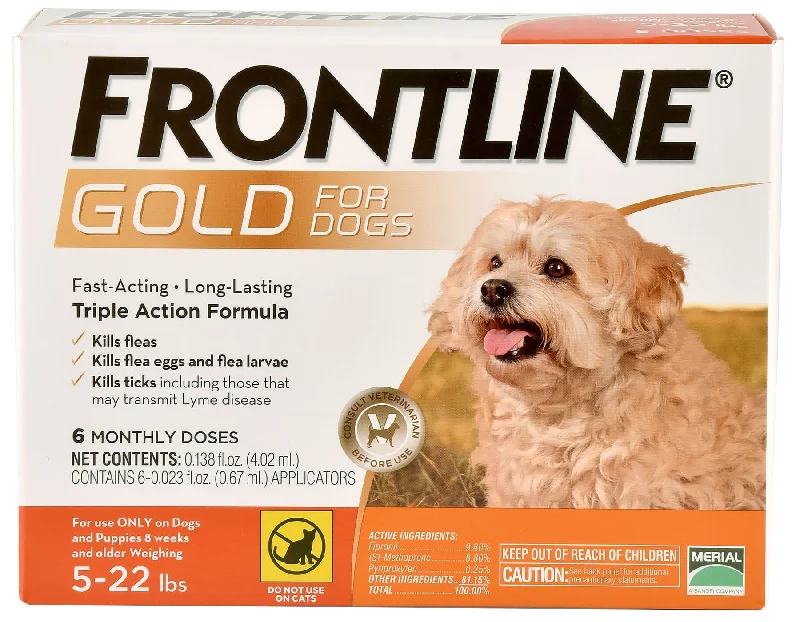 Puppy leash training kit-Frontline Gold for Dogs, 6-pack