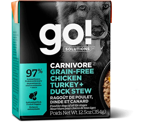 Cordless pet hair clipper-Go! Carnivore Grain Free Chicken, Turkey + Duck Stew for dogs