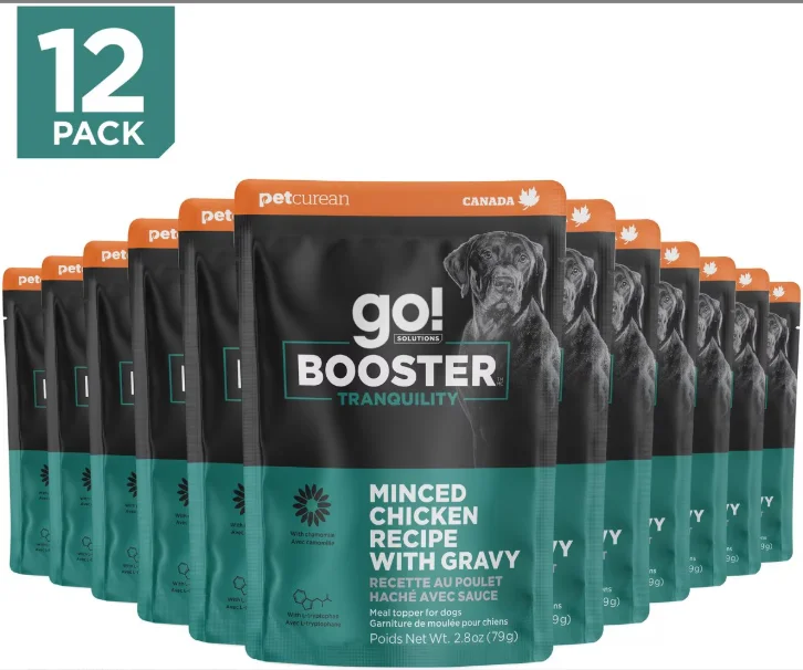 Rubber pet feeding mat-Go! Solutions Booster Tranquility Minced Chicken With Gravy For Dogs