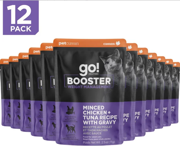 Waterproof dog training collar-Go! Solutions Booster Weight Management Minced Chicken + Tuna With Gravy For Cats