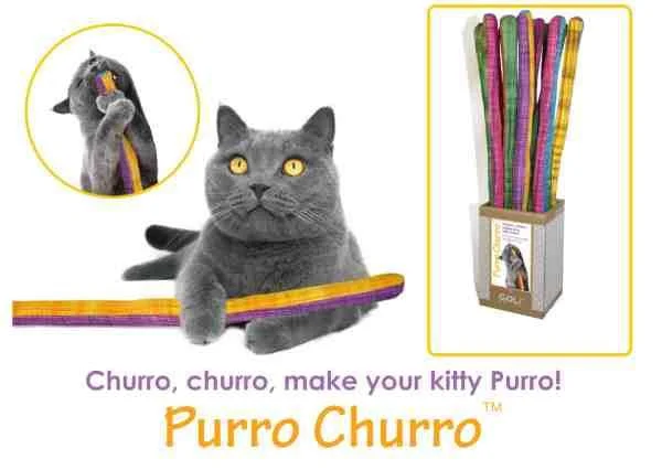 Plush cat cushion bed-Goli Purro Churro Catnip Kicker