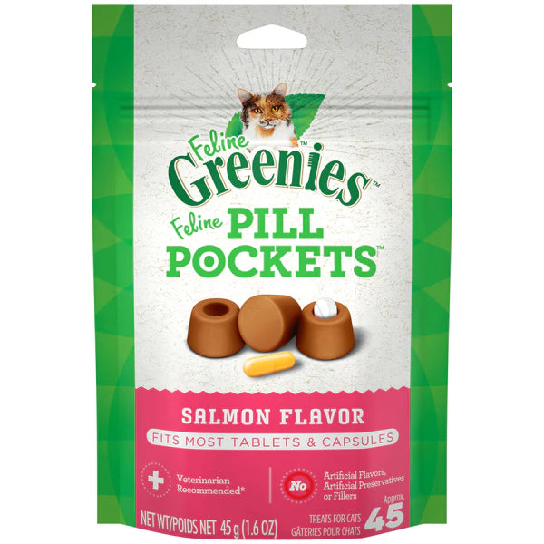 Puppy training clicker tool-Greenies Pill Pockets Salmon Flavored treats 45ct