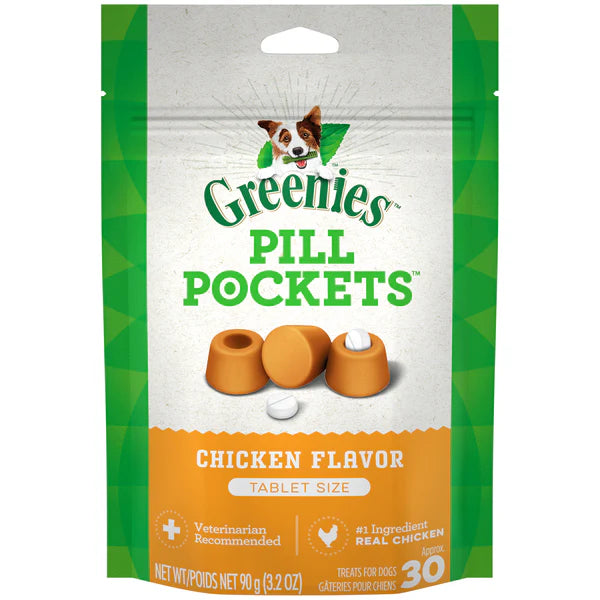 Bouncing rubber dog ball-Greenies Pill Pockets Canine Chicken Flavor Dog Treats