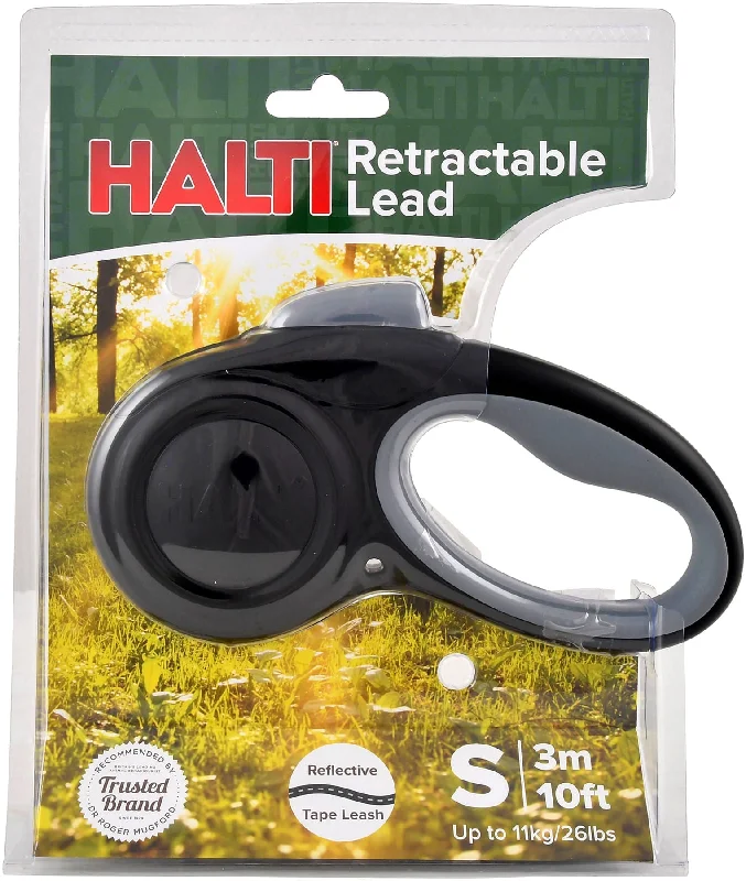 Smart pet feeder app-Halti Black & Gray Retractable Lead