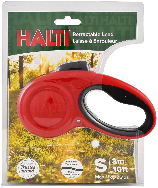 Treat-dispensing pet toy-Halti Retractable Lead, Red