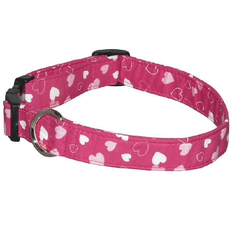 Thick braided pet leash-Heart Kisses Dog Collar