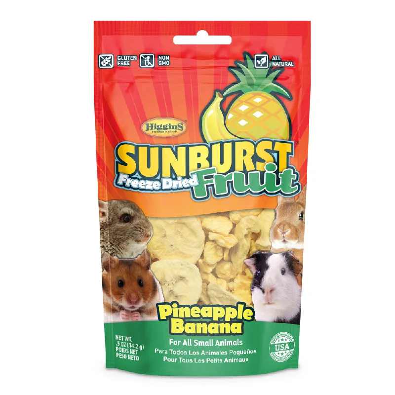 Padded pet carrier bag-Higgins Sunburst Freeze Dried Fruit Pineapple Banana Treat