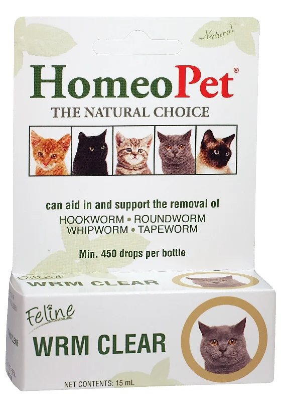 Plush pet bed cover-HomeoPet Feline Wrm Clear, 15 mL