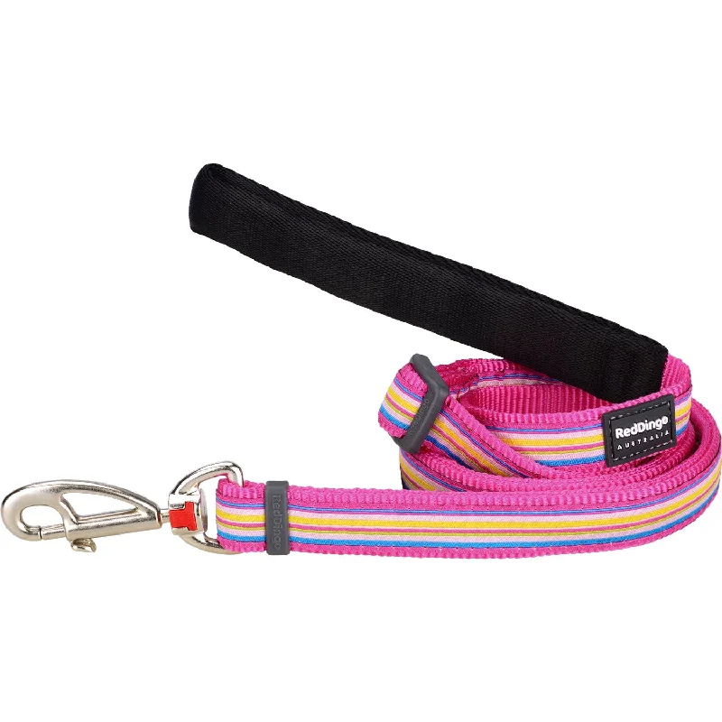 Squeaky treat pet toy-Horizontal Stripes Hot Pink Dog Leash