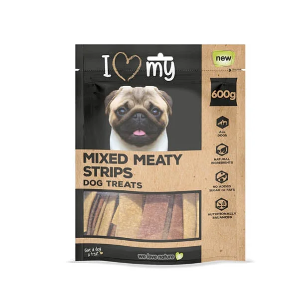 Cat tower with sisal-I Love My Dog Mixed Meaty Strips 600g