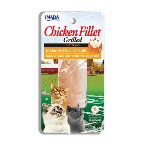 Puppy chew stick toy-INABA Grilled Chicken Fillet in Chicken flavored broth cat treat