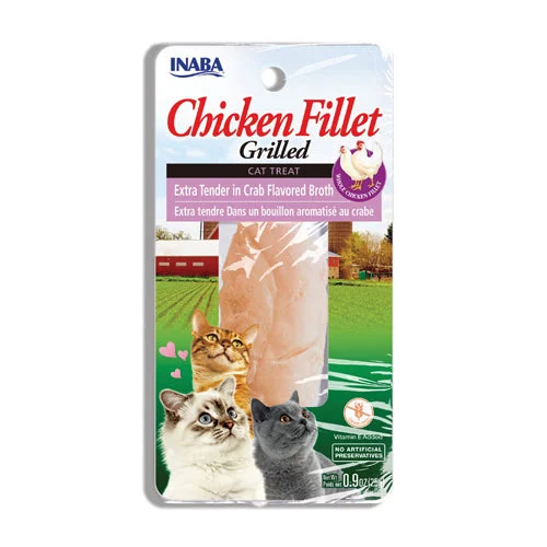 Eco pet collar large-INABA Extra Tender Grilled Chicken in Crab flavored broth cat treat