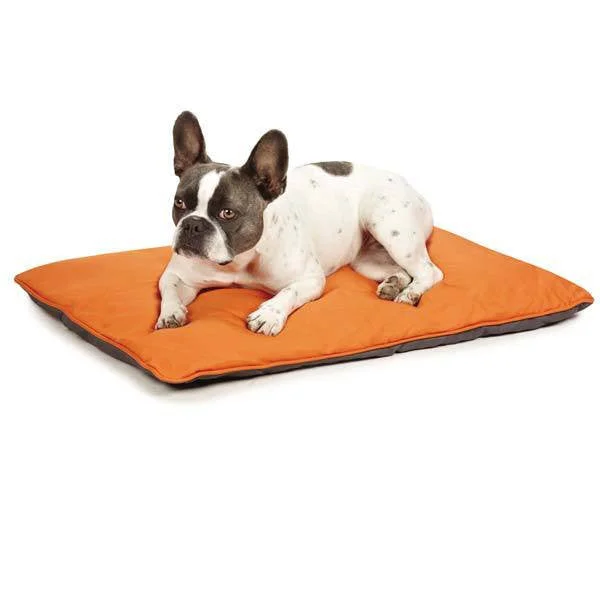 Interactive fetch pet toy-Insect Shield Reversible Dog Bed Orange Gray Medium 29 Inch