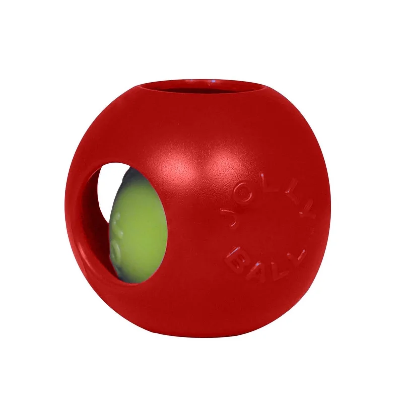 Soft pet travel carrier-Jolly Pets Teaser Ball (10", Red)