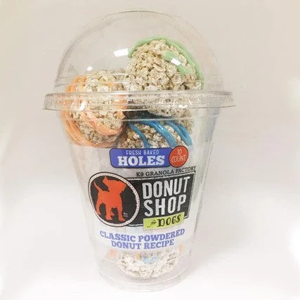 Rubber dog fetch ball-K9 Granola Donut Holes For Dogs (Peanut Butter W/Sprinkles)