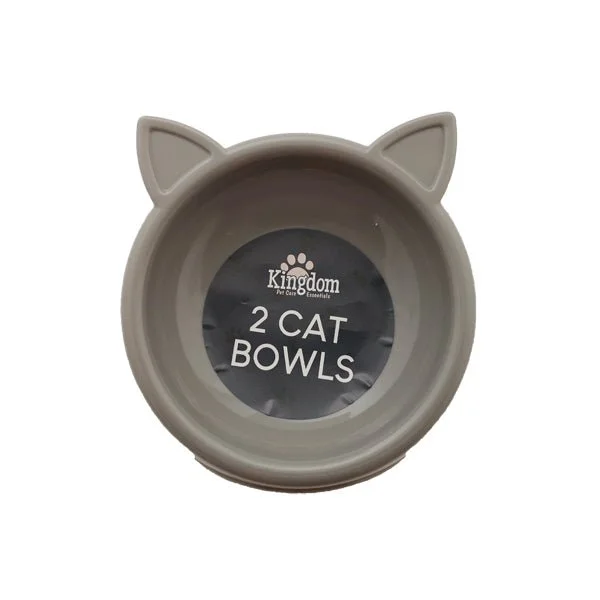 Orthopedic cat pillow-Kingdom Cat Bowls 2 Pk