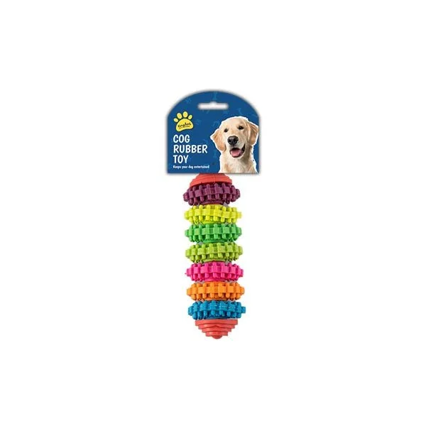 Treat-dispensing pet toy-Kingdom Cog Rubber Dog Toy