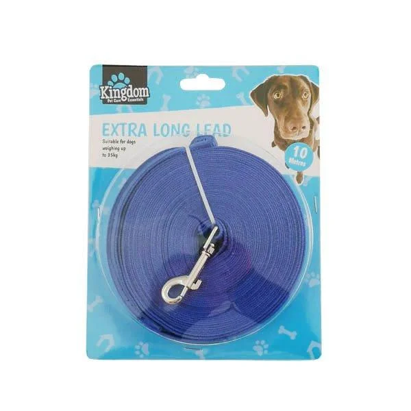 Extendable pet leash nylon-Kingdom Extra Long Dog Lead 10m