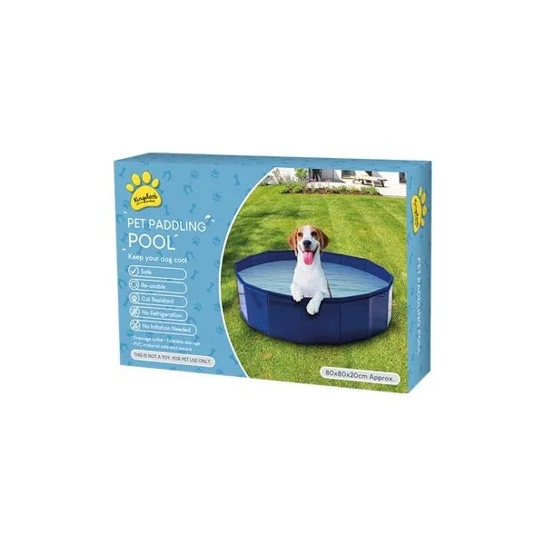 Gravity pet water fountain-Kingdom Pet Paddling Pool 80x80x20cm