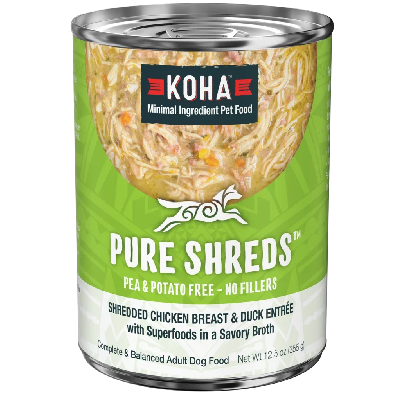 Durable pet rope ball-KOHA Dog GF Shredded Chicken Duck 12.5oz